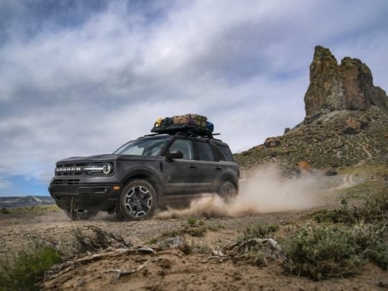 Ford Bronco Sport off-road in the desert.